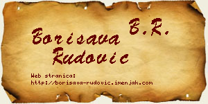Borisava Rudović vizit kartica